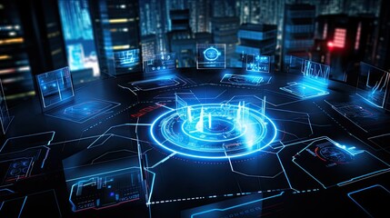 Poster - Images might depict security shields, lock symbols, or security assessment reports, highlighting system security checks