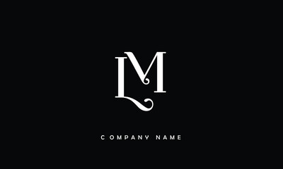 LM, ML, L, M Abstract Letters Logo Monogram