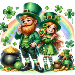 St. Patrick's Day on white background.Isolated image.