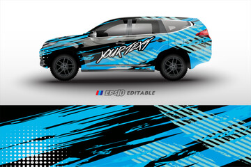 vector design for rally racing car livery wrapping