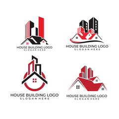 Wall Mural - Real Estate Logo, house logo and building logo icon set .design template vector illustration