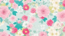 Spring Floral Medley Digital Paper Background