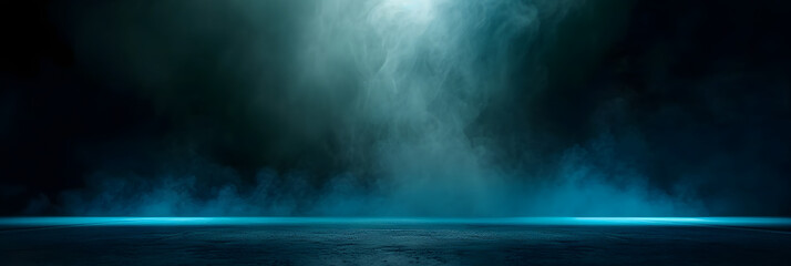 Wall Mural - dark street, asphalt abstract dark blue background, empty dark scene, neon light, spotlights the con