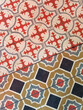 Spanish floor tiles, colorful pattern 