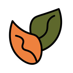 Sticker - Leaf Nature Plant Filled Outline Icon