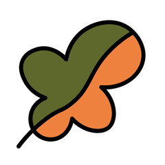 Sticker - Leaf Nature Plant Filled Outline Icon