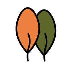 Sticker - Leaf Nature Plant Filled Outline Icon