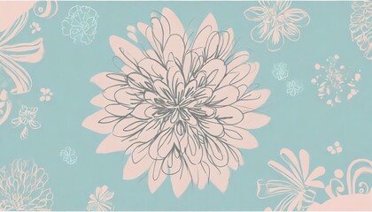 Canvas Print - abstract floral design in pastel colors for prints postcards or wallpaper ai