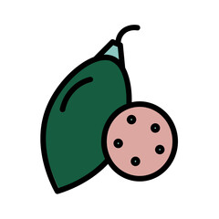 Sticker - Food Fruit Sweet Filled Outline Icon