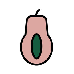 Poster - Food Fresh Fruit Filled Outline Icon