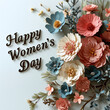 Kwiatowy Styl: Piękno Dnia Kobiet na Tle Kwiatowej Kompozycji
