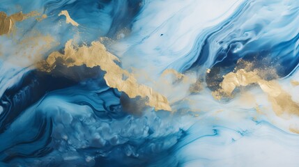 Wall Mural - Abstract luxury: indigo blue marble with elegant gold swirls, stylish background texture for design projects