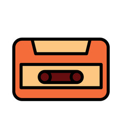 Poster - Device Music Retro Filled Outline Icon