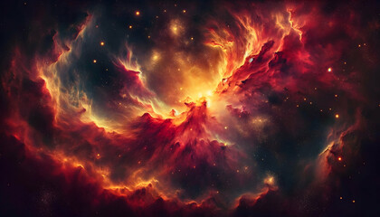 Wall Mural - Starry night cosmos Colorful nebula cloud in space galaxy	
