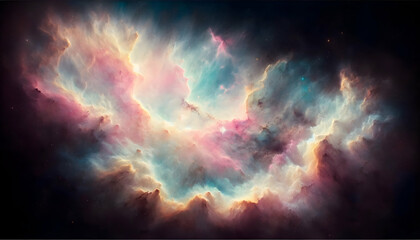 Wall Mural - Starry night cosmos Colorful nebula cloud in space galaxy	
