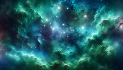 Wall Mural - Starry night cosmos Colorful nebula cloud in space galaxy	
