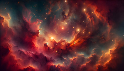 Wall Mural - Starry night cosmos Colorful nebula cloud in space galaxy	

