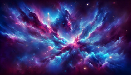 Wall Mural - Starry night cosmos Colorful nebula cloud in space galaxy	
