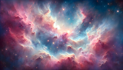 Wall Mural - Starry night cosmos Colorful nebula cloud in space galaxy	
