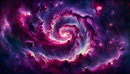 Wall Mural - Starry night cosmos Colorful nebula cloud in space galaxy	
