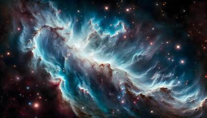 Wall Mural - Starry night cosmos Colorful nebula cloud in space galaxy	
