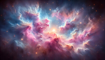 Wall Mural - Starry night cosmos Colorful nebula cloud in space galaxy	
