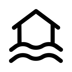 Canvas Print - flood line icon