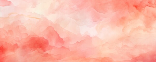 Wall Mural - Coral watercolor abstract background