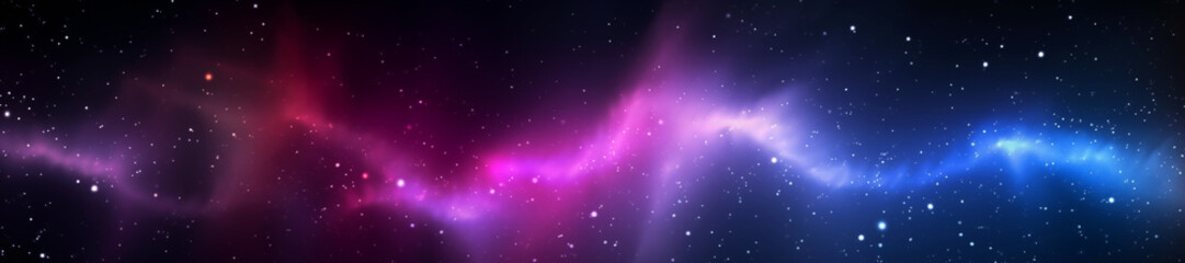 Wall Mural - Abstract space background with stars, constellations and nebulae. Shining stars of the galaxy. Banner image.