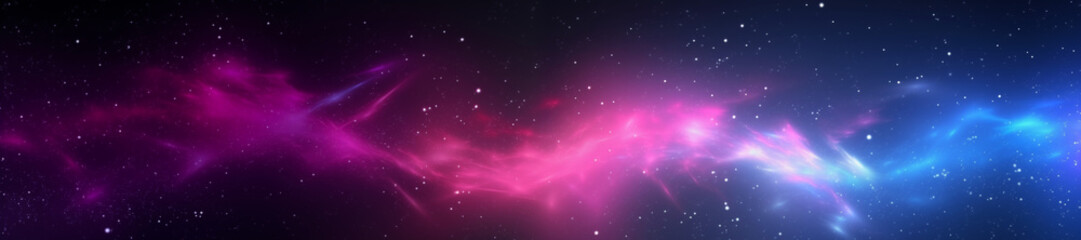 Wall Mural - Abstract space background with stars, constellations and nebulae. Shining stars of the galaxy. Banner image.
