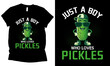 just a boy who loves pickles t-shirt design.