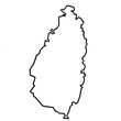 Saint Lucia map outline