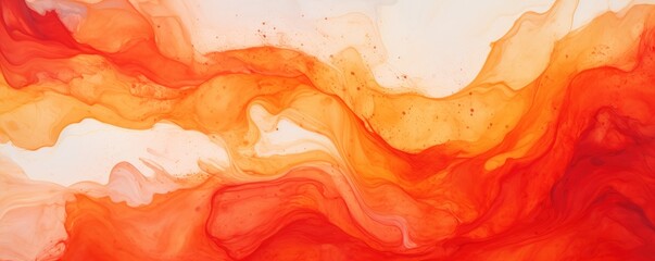 Wall Mural - Abstract watercolor paint background by crimson red and orange with liquid fluid texture for background, banner