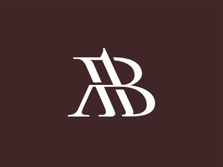 Wall Mural - AB modern, classic and mature monogram. The unique serif font makes the logo look attractive and trendy. Perfect for fashion, personal brand, retail, law firm, business consulting, etc.