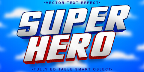 Wall Mural - Super Hero Vector Fully Editable Smart Object Text Effect
