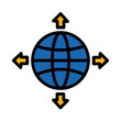 World Wide Company Filled Outline Icon