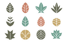 Abstract Leaves Vector Clipart. Spring Illustration.