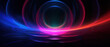 A dazzling display of colorful neon lights in a circular formation.