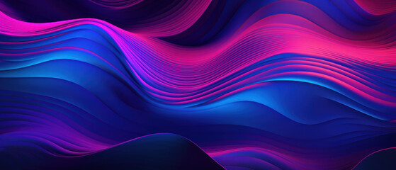 Wall Mural - A vibrant abstract composition featuring irregular waves of bright blue and purple hues.