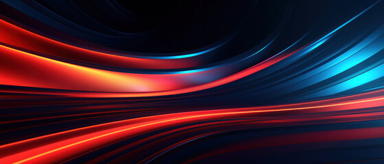 Wall Mural - A bright burst of neon flashes against a dark backdrop.