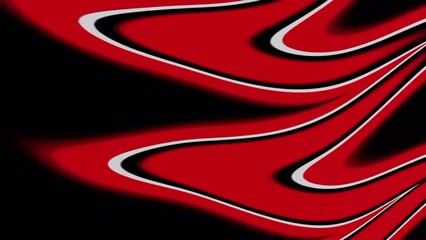 Wall Mural - white and red wave flowing on black background. flat design, simple animation backdrop