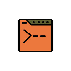 Web Page Coding Filled Outline Icon