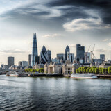 Fototapeta  - City of London and river