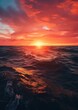 Un coucher de soleil sur la mer