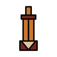 Sticker - Blade Sword War Filled Outline Icon