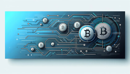 electronic circuit board bitcoin finance concept