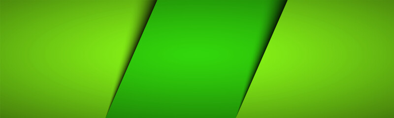 Wall Mural - Neon green modern material header. Overlayed sheets of paper banner. Corporate template for your business. Vector abstract background