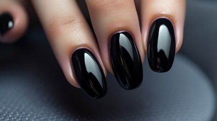 Canvas Print - Manicure in black color