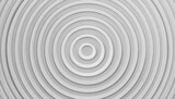 Fototapeta Przestrzenne - concentric linear inset white rings or circles steps symmetrically lit from top background wallpaper banner flat lay top view from above