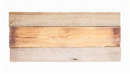 Wall Mural - old rough wood planks sign isolated on white with clipping path